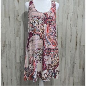 Linea Donatella Paisley Lace Babydoll Chemise Nightgown Slip Dress Large